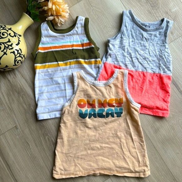 🌴 Beach Vibes Tank Top Bundle Summer Beach Surf Swim Size 18M - Picture 1 of 7